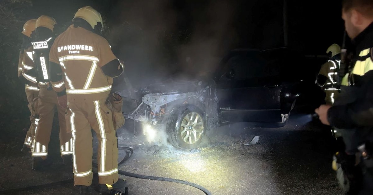 Bestuurder ongedeerd bij autobrand op Usselerveenweg