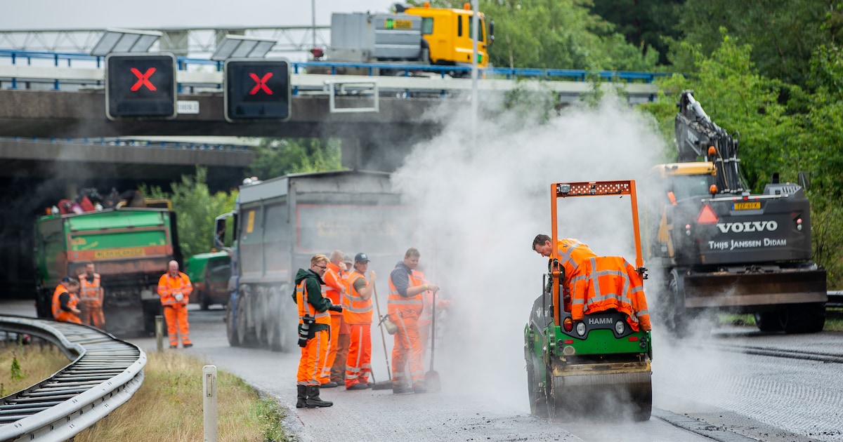 Werk aan A73 gaat niet door, heet weer spelbreker: ‘Asfalt kan 60 graden worden’