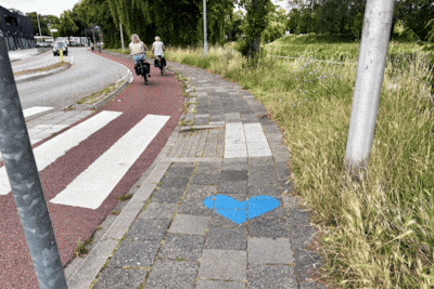 Overal in het Zwolse centrum zie je ineens blauwe hartjes, maar waar gaan ze naartoe?