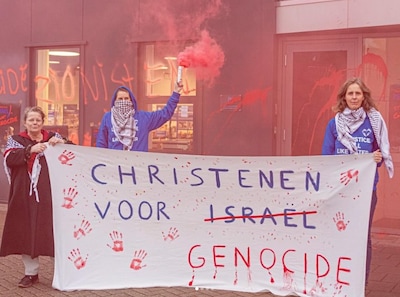 Kleuterjuf, docent en dominee voor de rechter vanwege bekladding van pand Christenen voor Israël, wat bewoog hen?