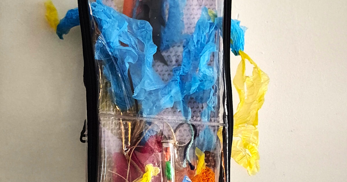 In Leusden staat ineens een ‘schorpiant’: moeder en zoon openen expositie over plastic soep