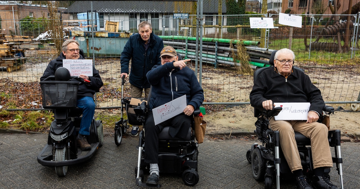 ‘Groen, geen blik’: senioren demonstreren tegen parkeerplaats