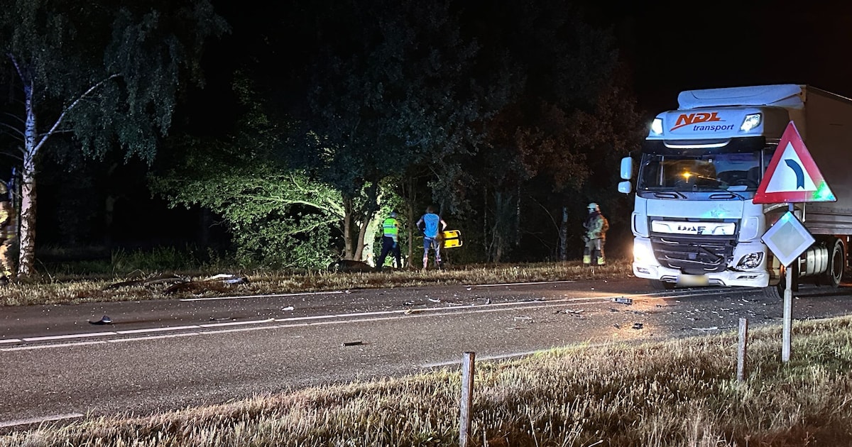 Dode en gewonde bij ongeluk tussen autos en vrachtwagen bij Raalte.