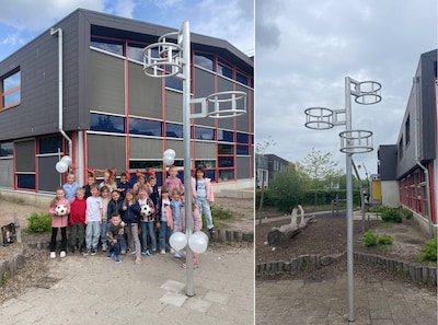 Even een doorloopbal oefenen? Op vijf scholen in Leusden kan het nu gewoon op het plein
