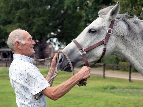 Ruiter Arnold uit Lemele debuteert op zijn 76ste op groot podium: ‘Een paard is de spiegel van de ziel’
