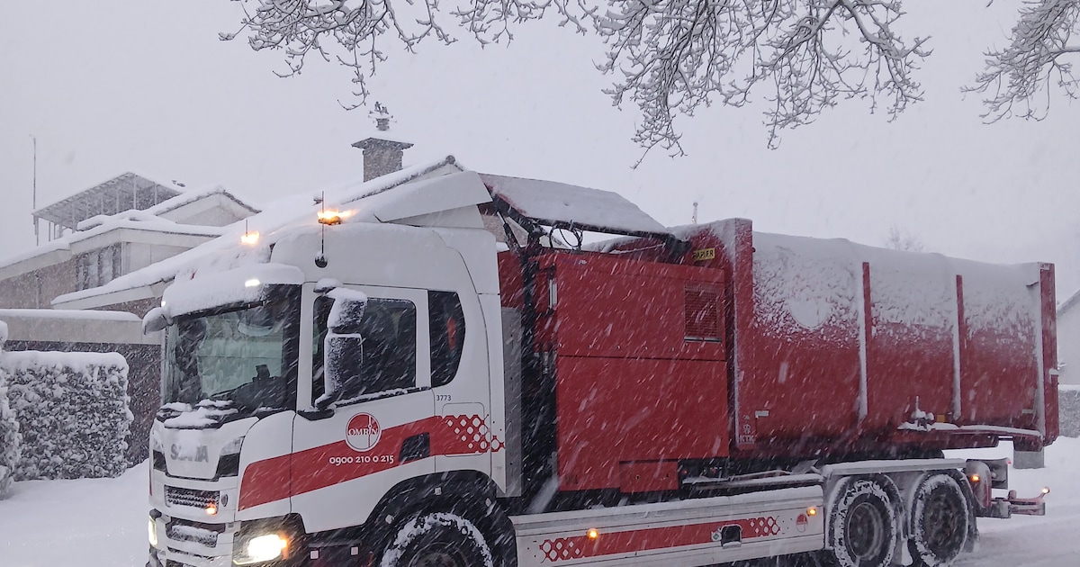 Afval blijft staan door sneeuw op Noord-Veluwe: dit moet je doen met jouw container