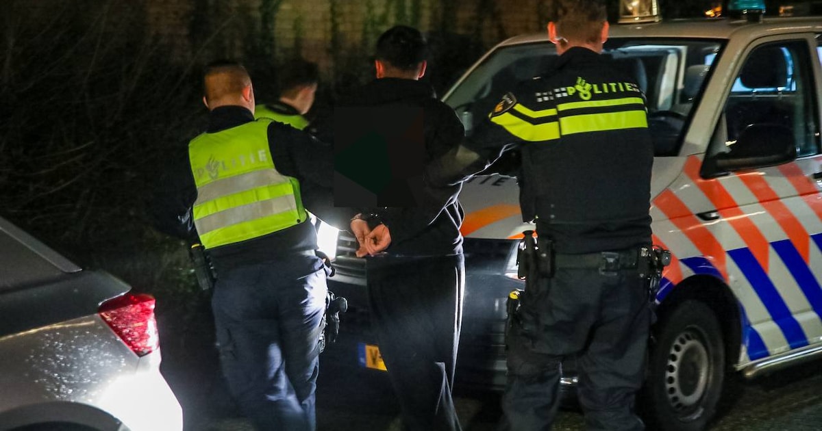 Man trapt spiegels van auto’s en valt na overmeestering in slaap op bureau