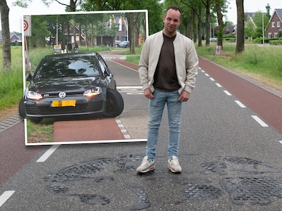 Verkeersdrempel beschadigt auto’s: ‘Als je hem ziet, zit je er al bovenop’