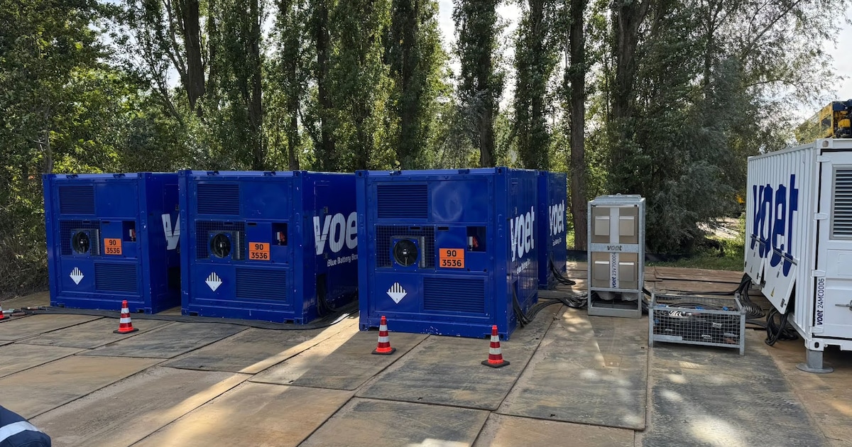 Primeur voor energiereus Enexis: zeecontainers vol batterijen tegen stroomuitval