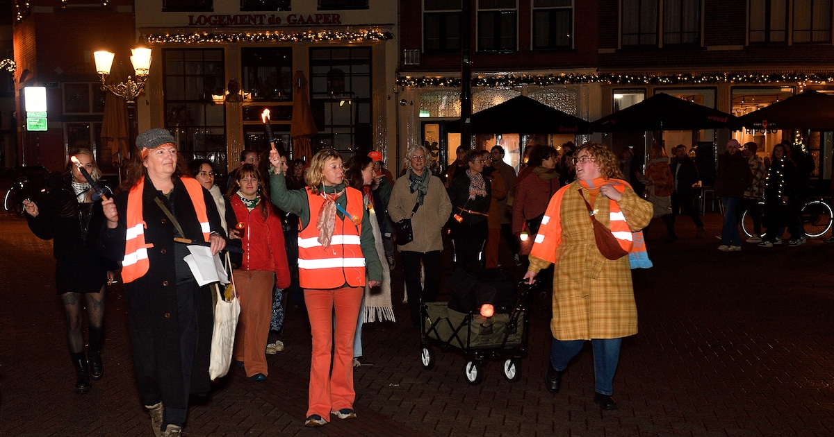 Oranje protest tijdens Heksennacht in Amersfoort