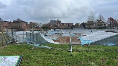 Renovatie van skatebaan in Nijkerk ligt stil, omdat het te koud is