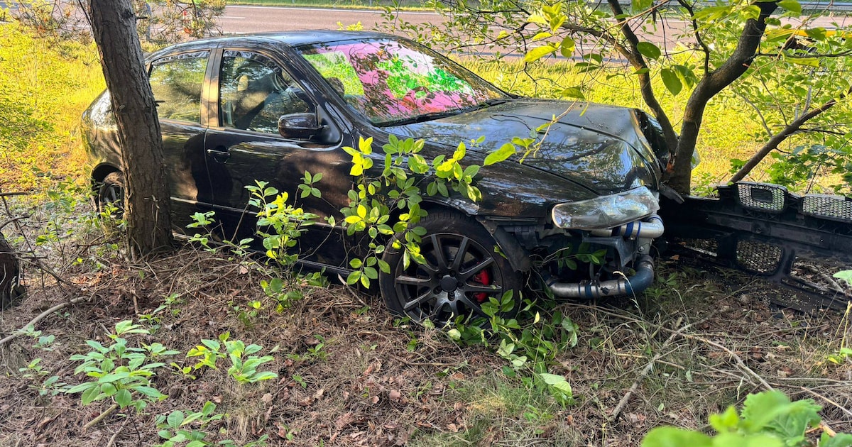 Automobilist (19) drinkt bijna tien keer te veel en raakt van de snelweg