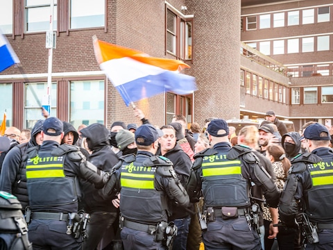 ME in actie in Amersfoort