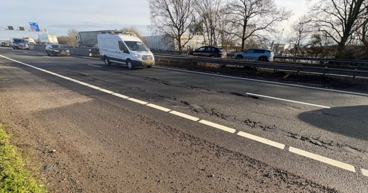 Lange file in ochtendspits tussen Harderwijk en Nijkerk door vorstschade