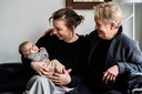 Thomas Rosenboom met zijn partner Blandine en dochter Anne.