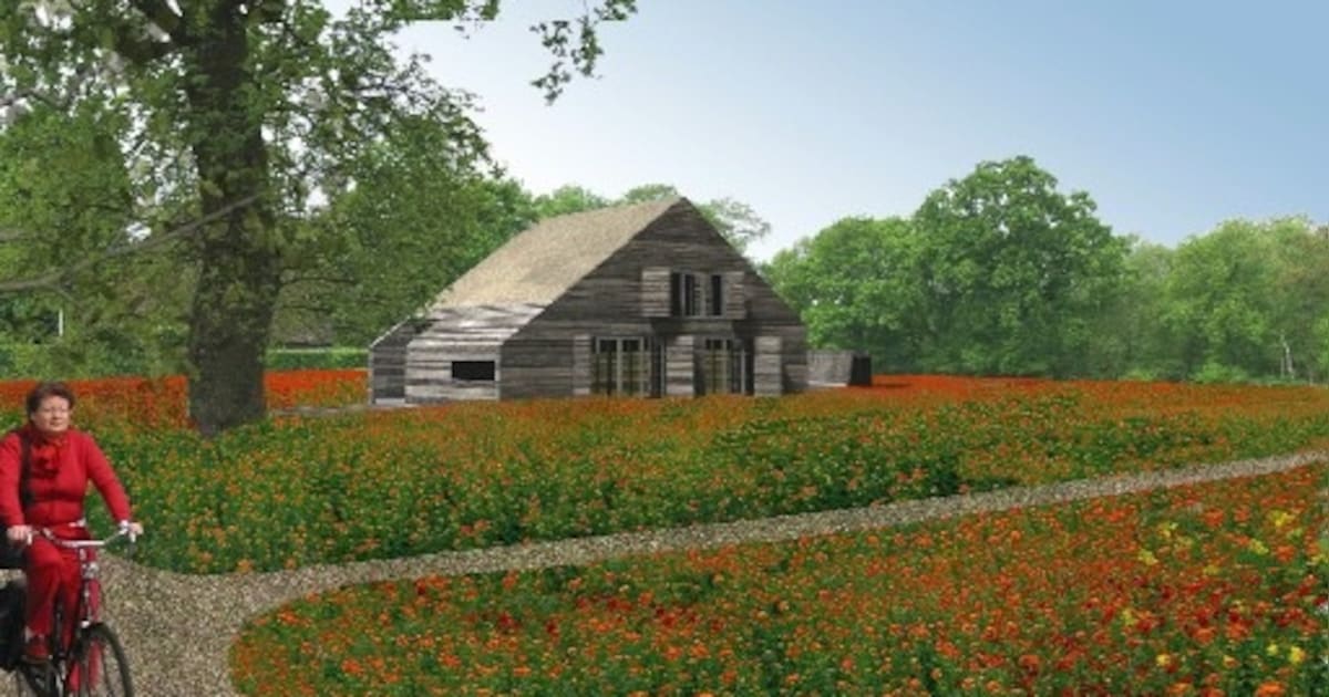 Volledig houten pand op grens van Holthone en Anerveen