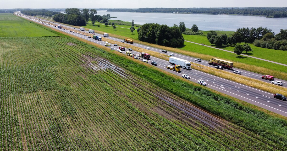 A28 na ongeluk weer vrijgegeven, nog wel forse vertraging bij Ermelo.