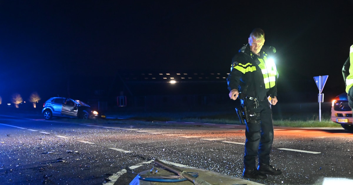 Ravage in Steenwijk na eenzijdig ongeluk, inzittenden gewond