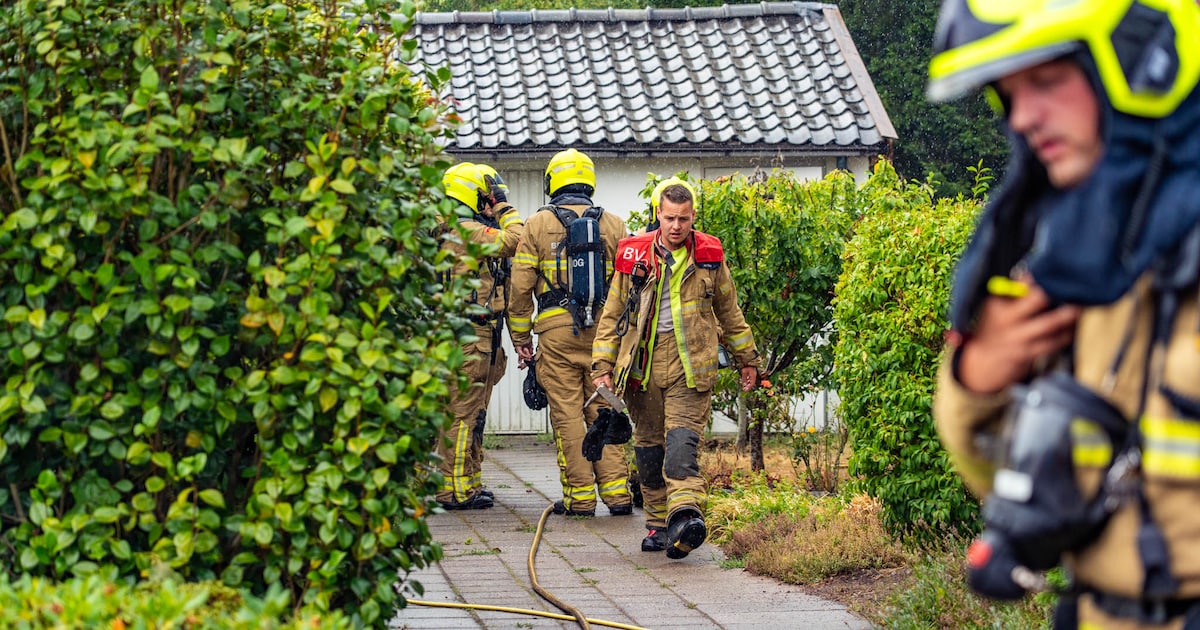 Brand in schuurtje achter woning in Ermelo