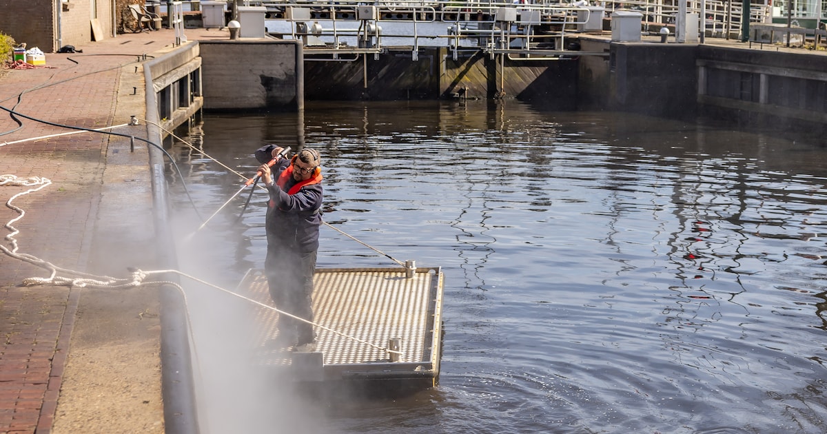 Jeroen neemt verwaarloosde sluis zelf onder handen: ‘Zal wel niet mogen, maar daar trek ik mij niets