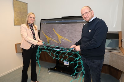 Met behulp van deze simulator kunnen studenten op Urk sneller hun visnetten ontwerpen