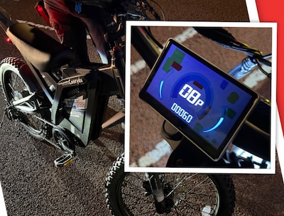 Agenten zien skinnybike razendsnel voorbij komen: bij de eerste test kan de fiets slechts 25 km/u...
