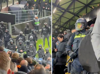 LIVE | GA Eagles verliest dik van Stuttgart • ME-agenten in het publiek