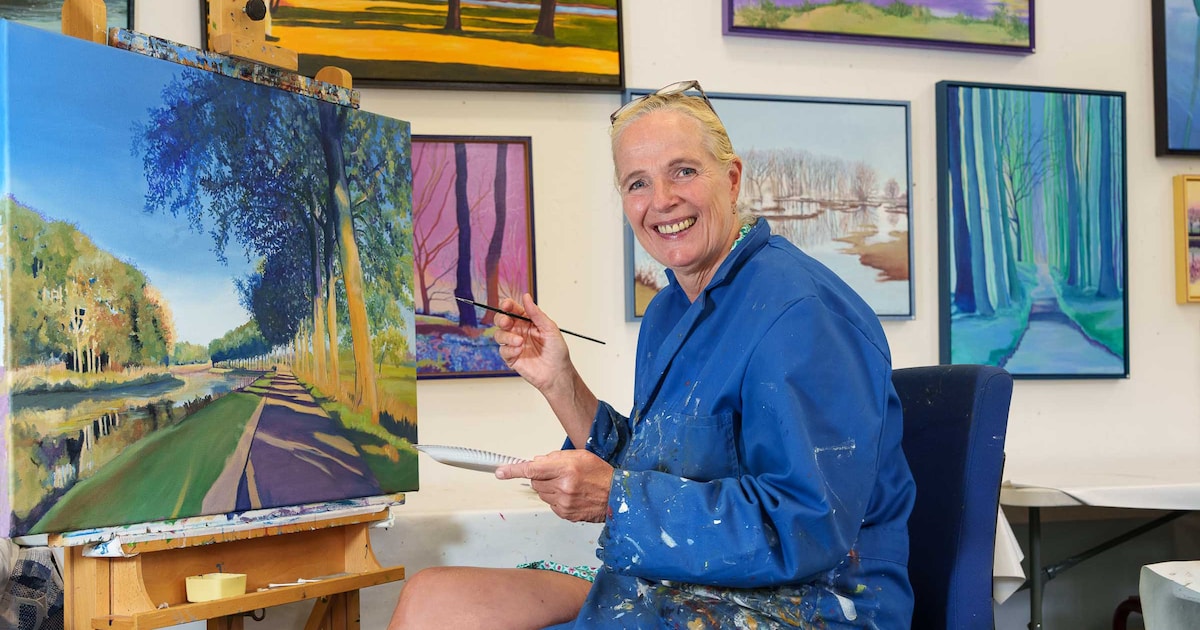 Expositie Kleurrijk Paradijs toont schilderijen van Doro Krol geïnspireerd op de Ooijpolder