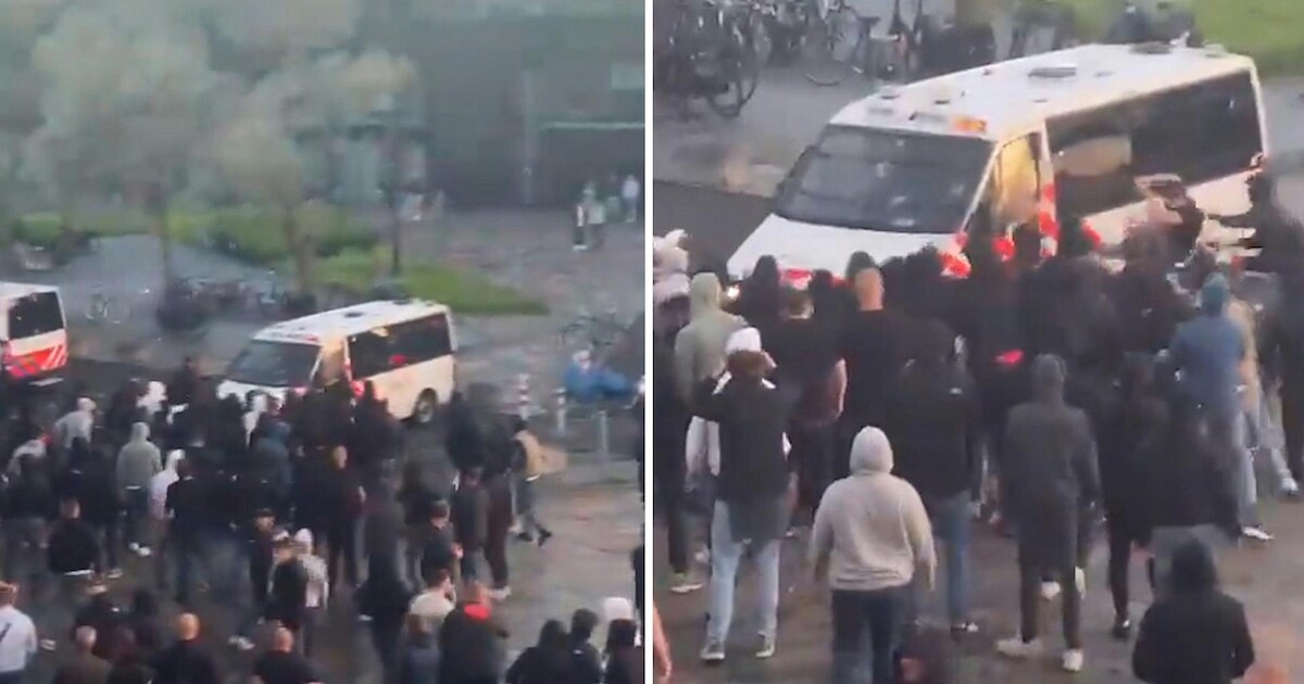 Als hooligans raam van zijn busje inslaan, trekt agent Kevin zijn ...