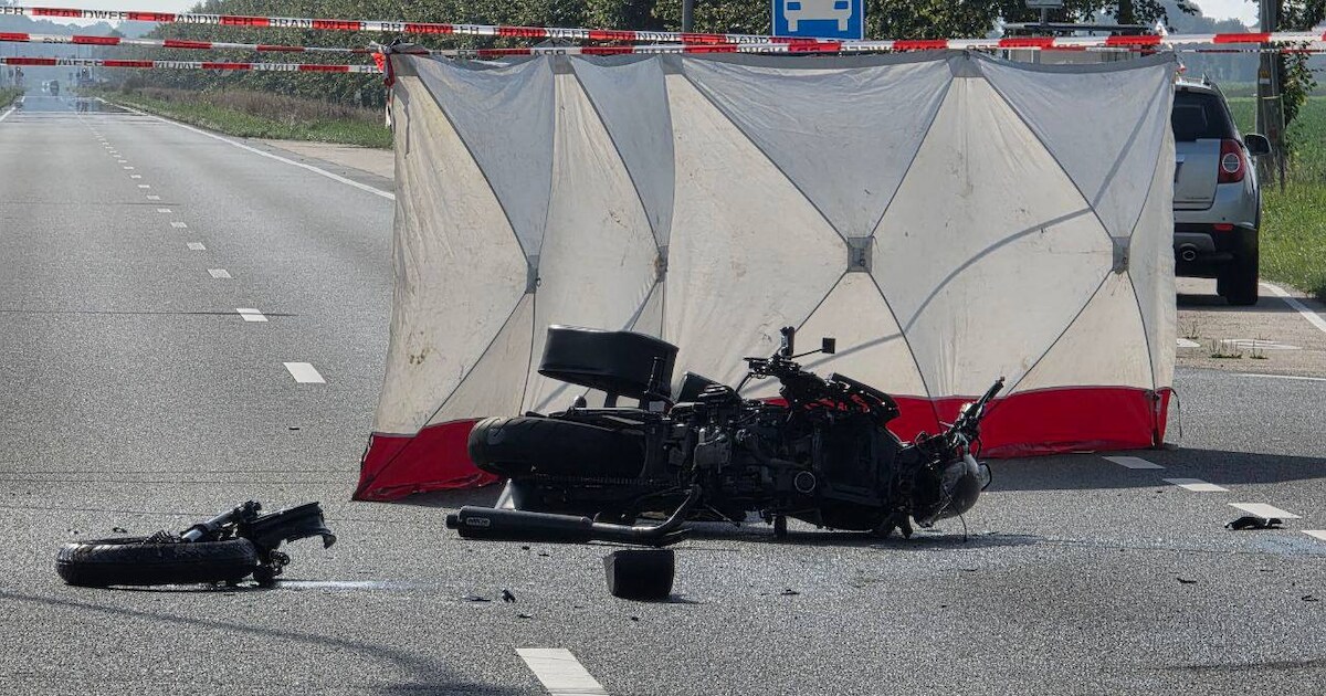 Motorrijder overleden bij ernstig ongeluk bij Lelystad.
