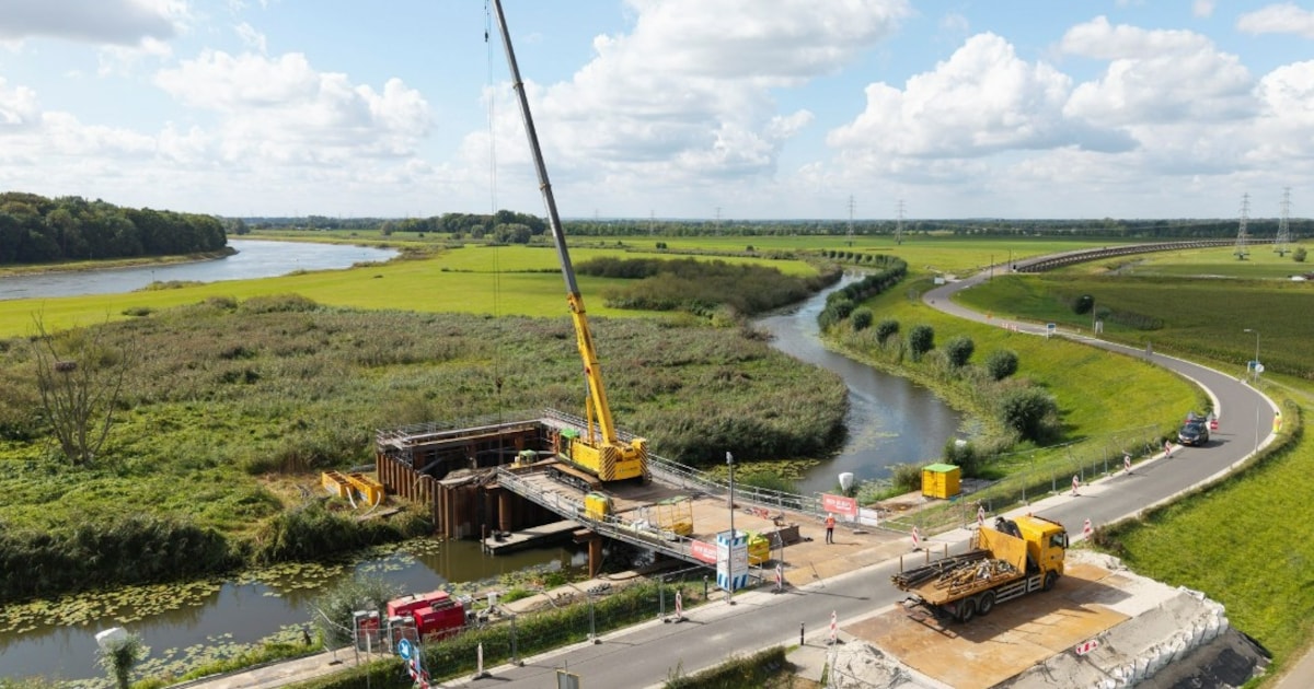IJsseldijk in Veessen opnieuw deels dicht om afbouw bergingsplek