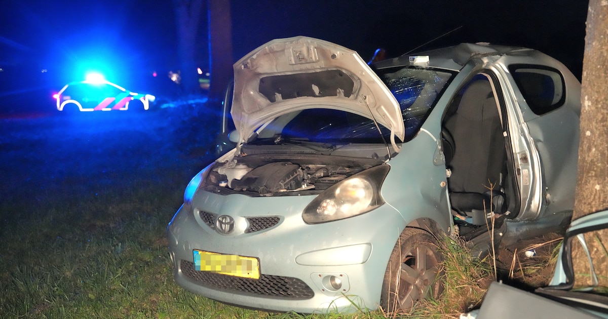 Ernstig ongeluk bij Scheerwolde: auto botst tegen boom