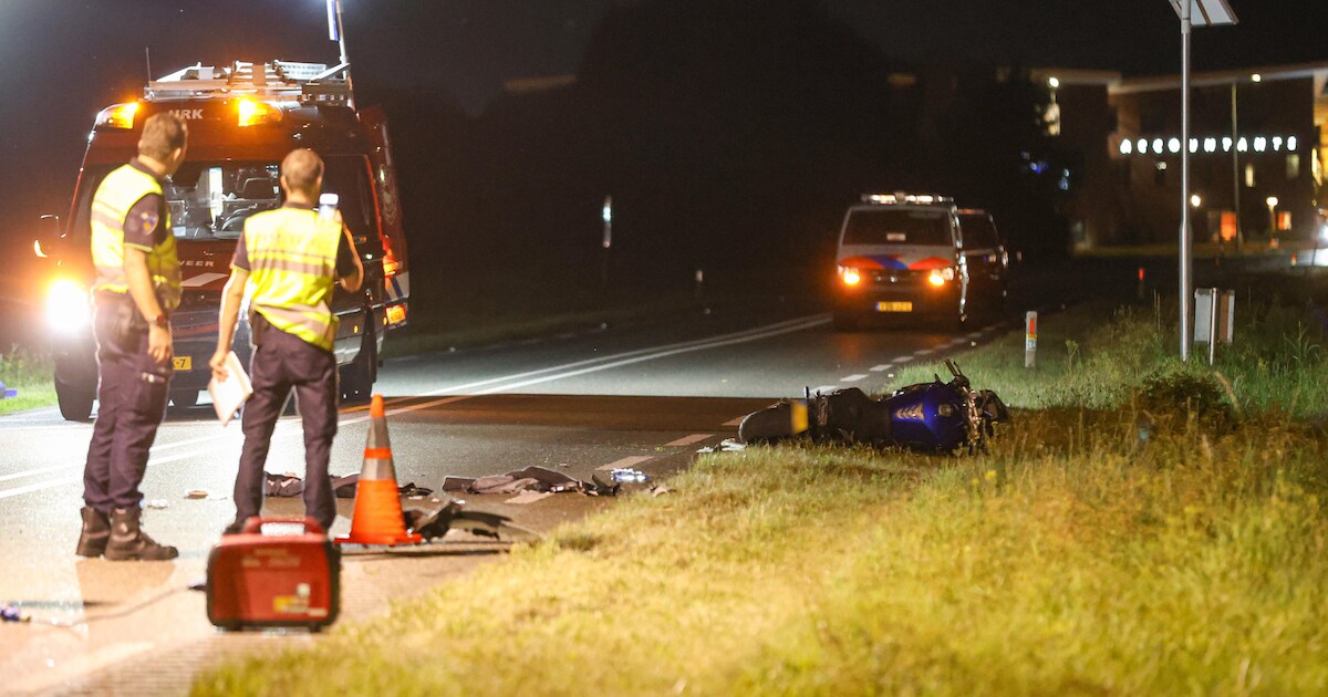 Motorrijder aangehouden voor doorrijden na zwaar ongeval bij Emmeloord.