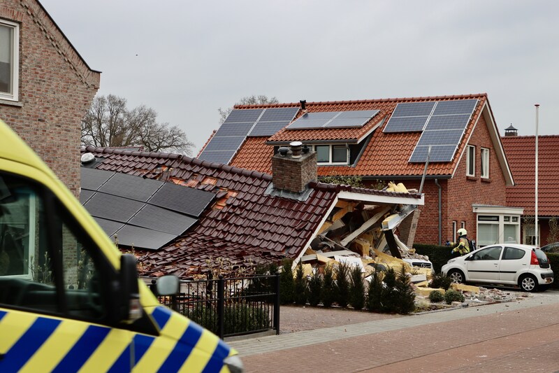 De woning aan de Hoefsmid is volledig ingestort.