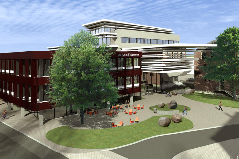 Het ontwerp voor de Stadkamer dat uiteindelijk niet is gekozen.