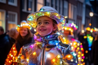 Lichtjesparade trekt door Emmen centrum