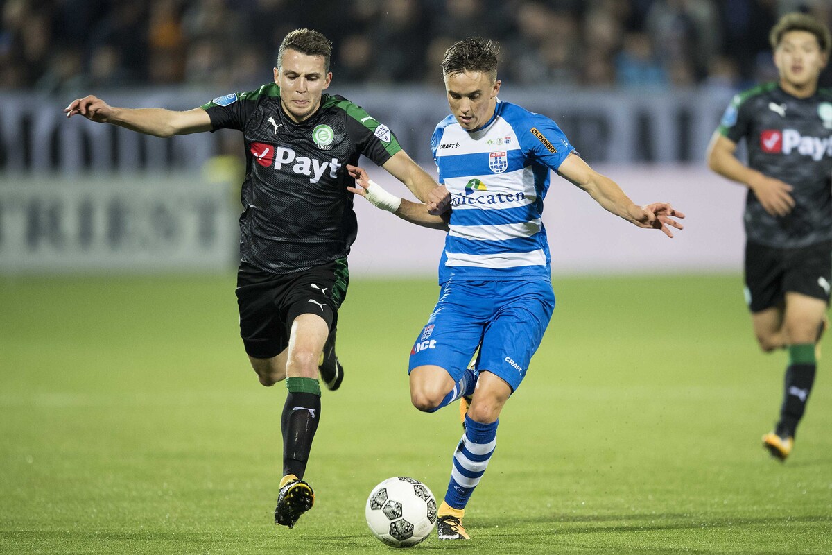 PEC Zwolle tegen FC Groningen eerder in het seizoen.