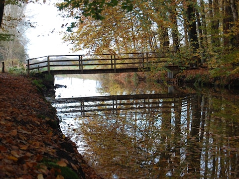 Een bruggetje op landgoed Helmhorst. 