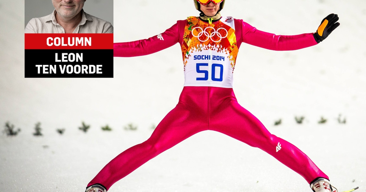 Opeens is het onschuldige skispringen ordinaire porno geworden