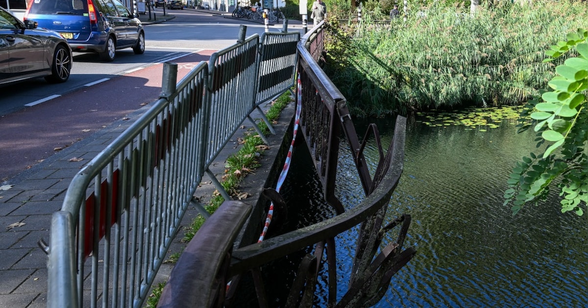 Auto laat ravage achter bij brug in Zutphen en verdwijnt, agenten vinden hem leeg terug
