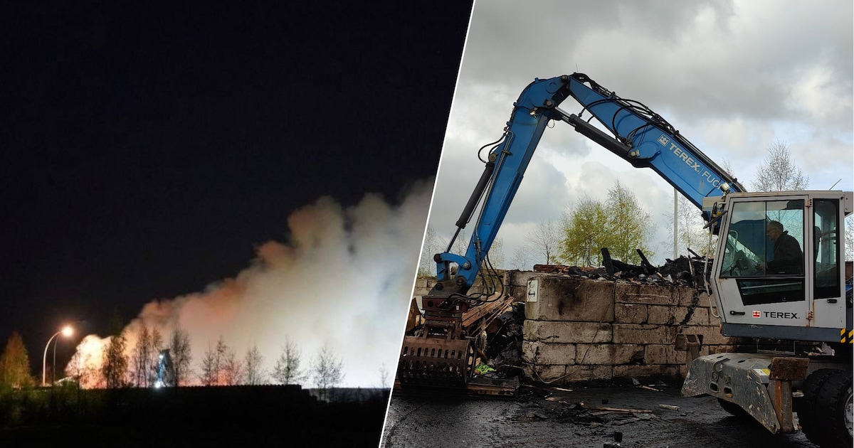 Oorzaak brand afvalhout niet meer te achterhalen: ‘Brandweer rolt 2 kilometer waterslang razendsnel 