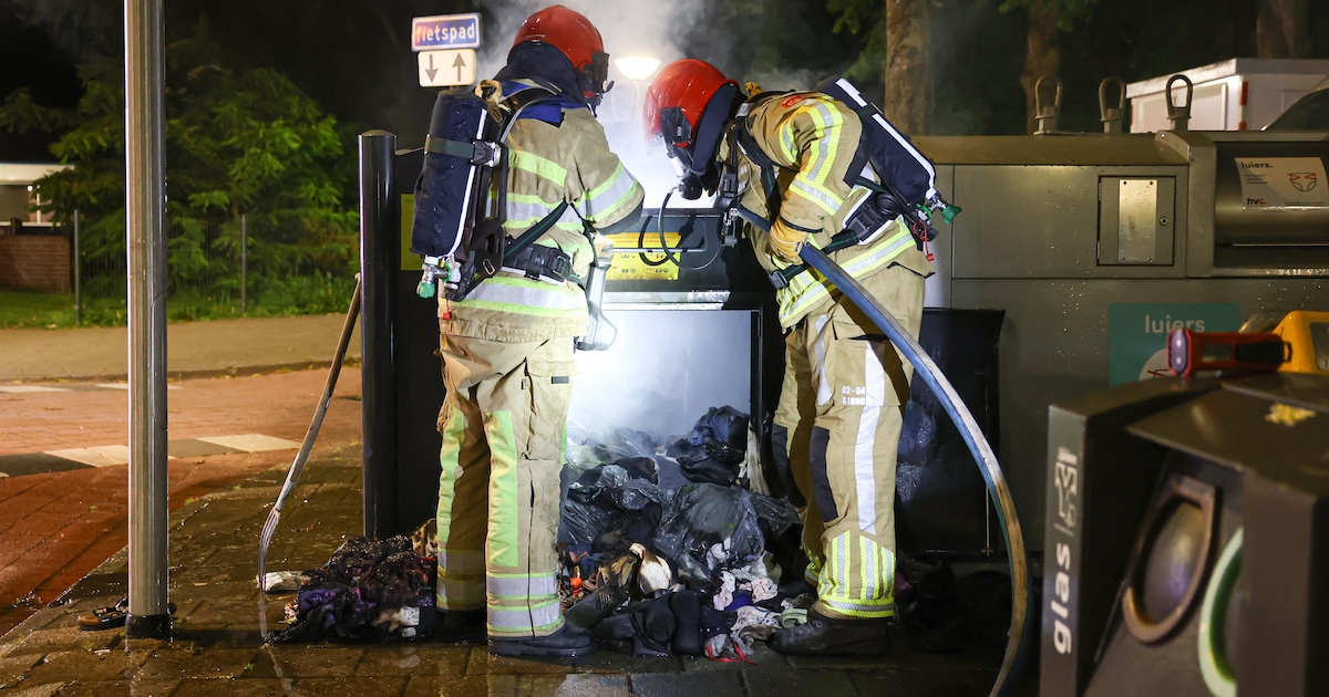 Tweede textielcontainerbrand deze week in Emmeloord