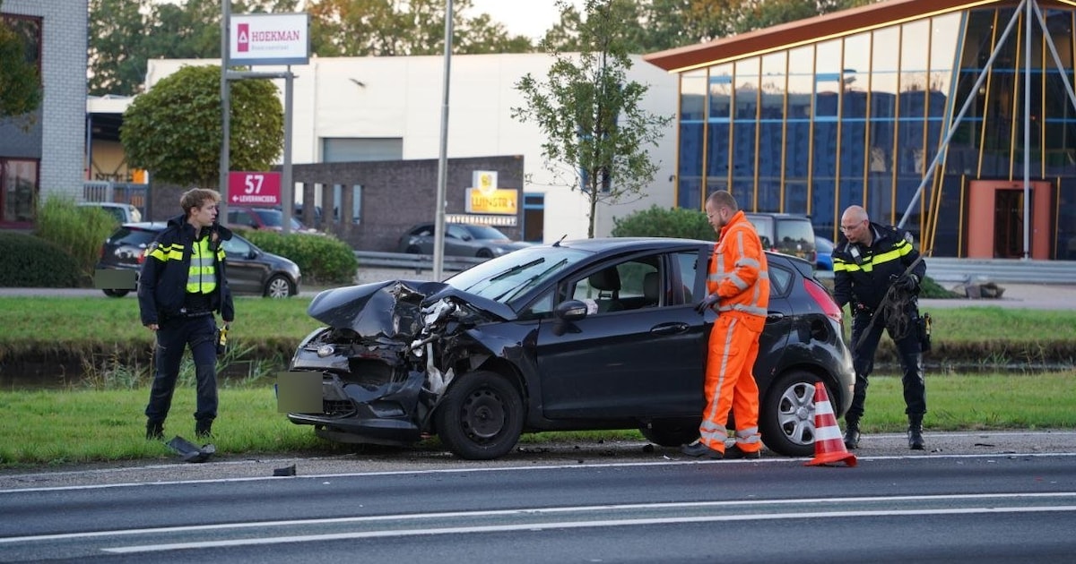 Veel schade door kop-staartbotsing op N377 bij Nieuwleusen