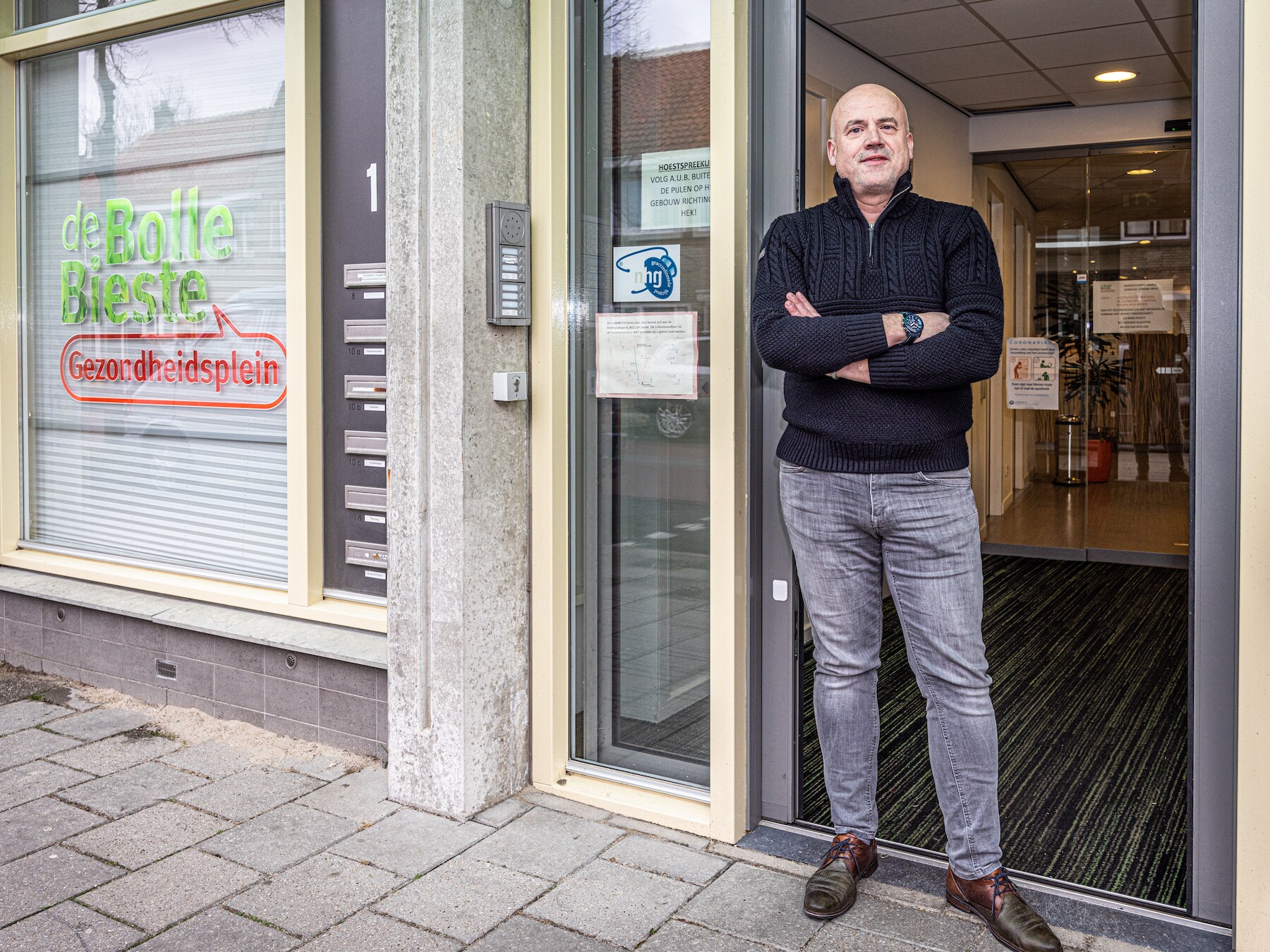 Erik Holtrop, operationeel manager van de praktijk Bollebieste in Zwolle: ,,Verandering van werken is voor sommige mensen soms moeilijk.”