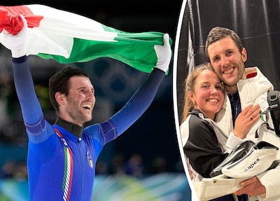 Yvette uit Elspeet ziet haar Italiaanse vriend goud winnen en kijkt ogen uit bij huldiging: ‘Een en 