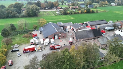 Grote brandweerinzet bij schuurbrand in Kootwijkerbroek