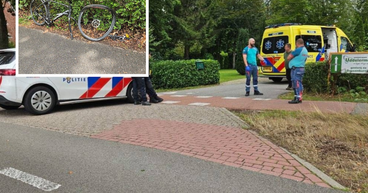 Wielrenner gewond na botsing in Uddel: ‘Onze chauffeur heeft niets gemerkt’
