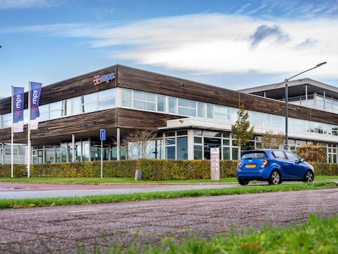 Het pand van MPS Systems op bedrijventerrein IJsseloord II in Arnhem.