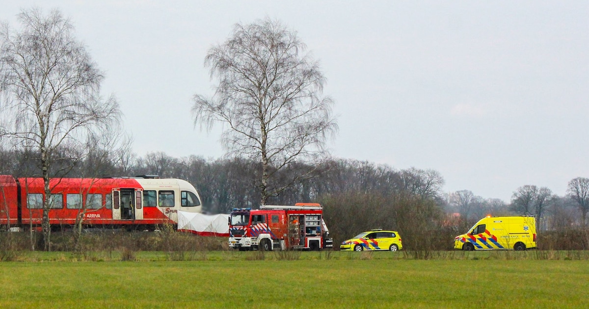 Automobilist overleden na botsing met trein op spoorwegovergang in Beltrum | Foto