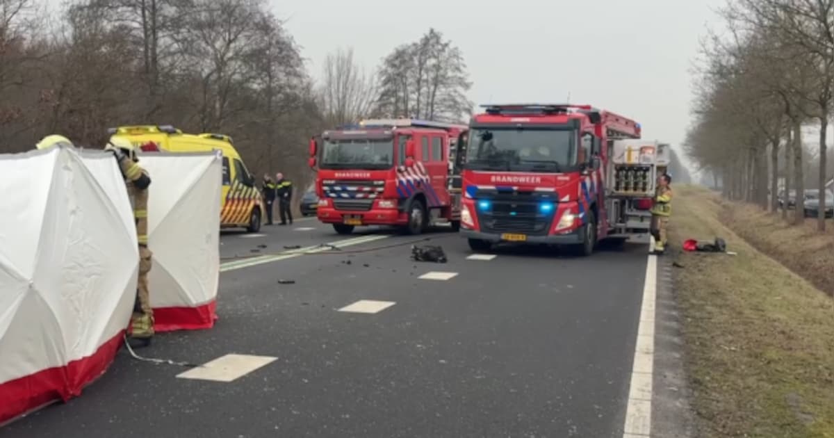 Frontale botsing bij Dedemsvaart: Man (55) uit Assen overleden, vrouw uit Ommen zwaarge­wond